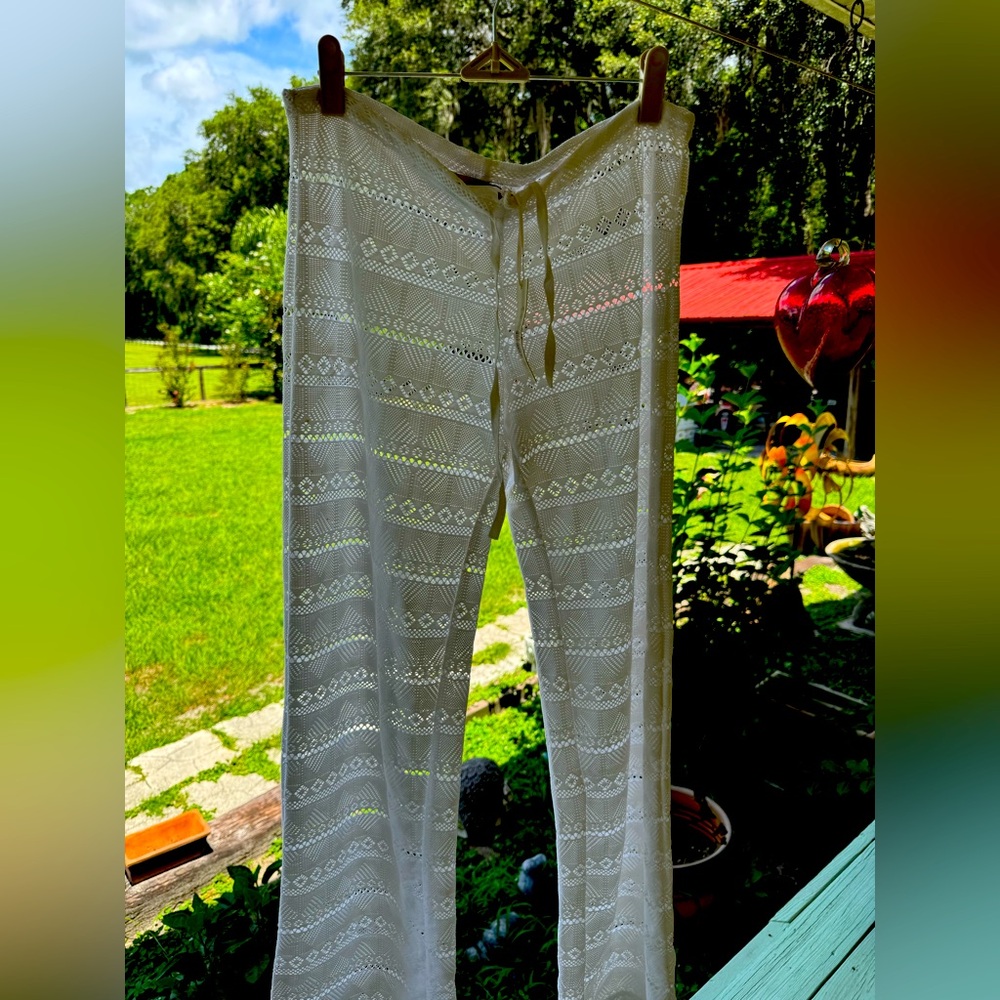 White Lace Women's coverup pants